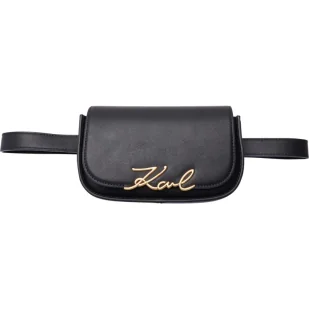 Karl Lagerfeld Skórzana saszetka nerka K/SIGNATURE - Nerki - miniaturka - grafika 1