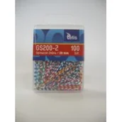 Spinacze i klipsy do papieru - Tetis Spinacze okr. zebra 28mm (100) A12 GS200-Z - miniaturka - grafika 1