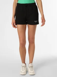 Calvin Klein Jeans - Damskie spodenki dresowe, czarny - Spodnie sportowe damskie - miniaturka - grafika 1