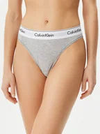 Majtki damskie - Calvin Klein Underwear Figi klasyczne z wysokim stanem LV00QF8319 Szary - miniaturka - grafika 1
