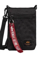 Torby podróżne - Torba na ramię Alpha Industries Travel Sling Bag 156950 03 - Czarna • RATY 0% Kup dziś i zapłać za 30 dni GRATIS WYSYŁKA ZWROT DO 100 DNI - miniaturka - grafika 1