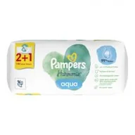 Chusteczki nawilżane - Pampers Harmonie Aqua Chusteczki nawilżające dla dzieci 3 x 48 szt. - miniaturka - grafika 1