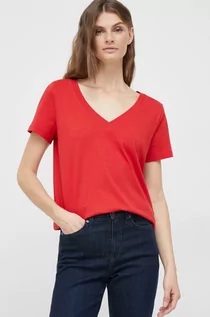 Koszulki sportowe damskie - GAP t-shirt bawełniany kolor czerwony - Gap - grafika 1