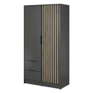 Szafy - Szafa dwudrzwiowa NELLY 2D Grafit - miniaturka - grafika 1