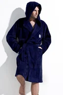 Szlafroki męskie - L&amp;L Iwo granatowy szlafrok męski - l-l - miniaturka - grafika 1