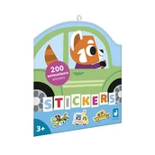 Zabawki kreatywne - Janod Naklejki wielorazowe na arkuszach 200 szt. Pojazdy 3+ - miniaturka - grafika 1