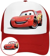 Czapki i chusty sportowe męskie - Czapka z Daszkiem Auta Czerwona z Nadrukiem Lato Siatka Bejsbolówka - miniaturka - grafika 1
