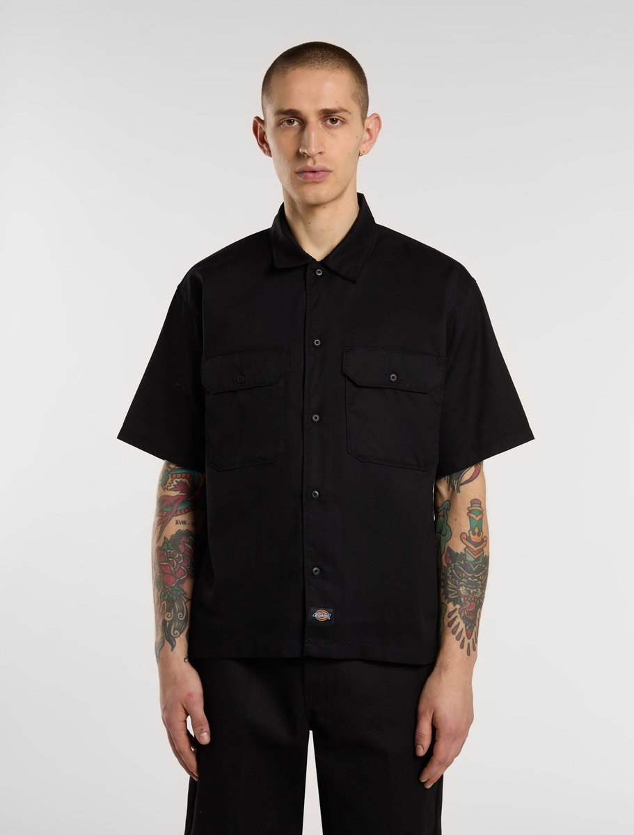 camicie uomo dickies unionville work shirt dk0a4z7q blk1 black