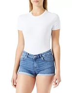 Spodenki damskie - ONLDAISY Life REG Push UP szorty RAW EXT, niebieski (medium blue denim) - miniaturka - grafika 1