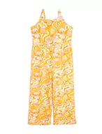 Sukienki - Koton Girls's Overalls Halter Neck Strappy psychodeliczny nadruk sukienka, Pomarańczowy wzór (2d1), 7-8 Lat - miniaturka - grafika 1