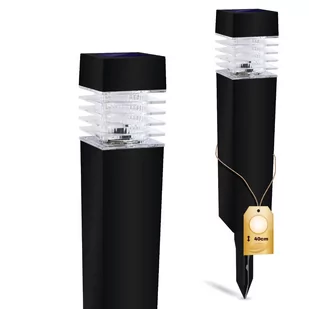 Lampa Solarna Ogrodowa LED NARIS Wbijana Słupek 40cm LUMILED - Lampy ogrodowe - miniaturka - grafika 1
