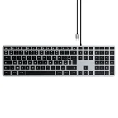 Klawiatury - Klawiatura Usb C Qwerty Podswietlana Str. Macbook I Ipad, Satechi Slim W3 — Gwiezdna Szarosc - miniaturka - grafika 1