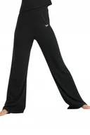 Spodnie sportowe damskie - Roxy Rise & Vibe New Rib Wide ERJNP03673-KVJ0 Czarne L - miniaturka - grafika 1