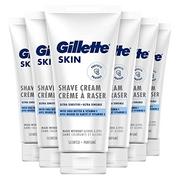 Gillette SKIN Ultra Sensitive krem nawilżający do brody, opakowanie 6 x 175 ml, tworzy cienką warstwę do 