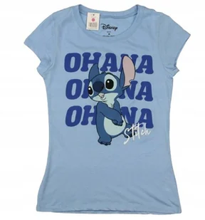 Koszulka damska młodzieżowa T-shirt DISNEY Lilo i Stitch r. M Niebieska - Koszulki i topy damskie - miniaturka - grafika 1
