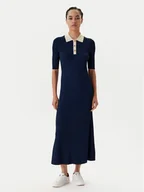 Sukienki - Tommy Hilfiger Sukienka dzianinowa WW0WW47216 Granatowy Slim Fit - miniaturka - grafika 1