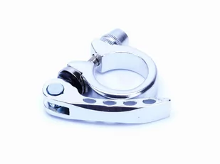 Obejma Wspornika Siodła 31,8 Mm Srebrna Z Kołnierzem Z Zamykaczem - Dętki rowerowe - miniaturka - grafika 1