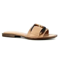 Klapki i japonki damskie - Klapki beżowe damskie CARINII - Carinii - miniaturka - grafika 1