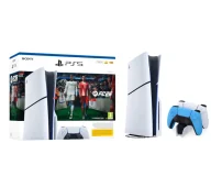 Konsole Playstation - Sony PlayStation 5 Slim E Chassis PS5 1TB z napędem EA SPORTS FC 26 + Dodatkowy Pad Gwiezdny błękit + Stacja Ładowania - miniaturka - grafika 1