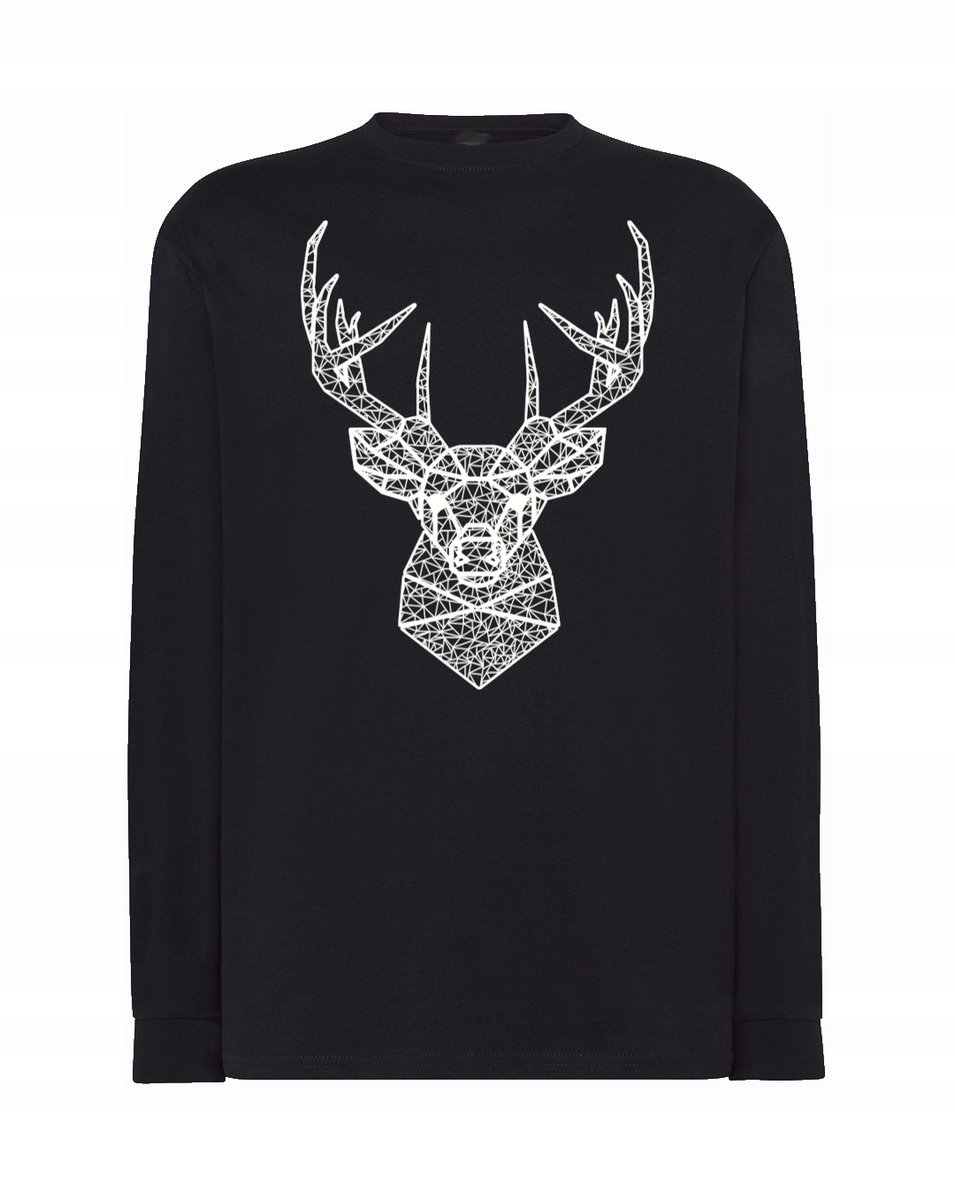Longsleeve męski nadruk art line JELEŃ r.S