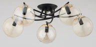 Lampy sufitowe - Savi lampa sufitowa 5xE14 czarna/złota 63259 - miniaturka - grafika 1
