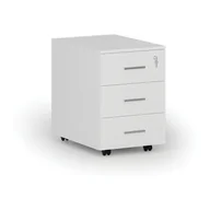 Szafki biurowe - Kontener biurowy mobilny SOLID, 3 szuflady, 430 x 546 x 619 mm, biały - miniaturka - grafika 1
