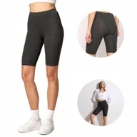 Legginsy - Merry Style Legginsy damskie krótkie wiskoza MS10-145 Ciemny melanż L - miniaturka - grafika 1