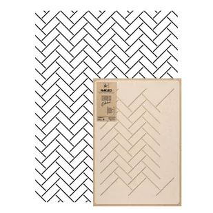 Nakleo szablon malarski wielokrotny powtarzalny // HERRINGBONE LINES SZA-REP-072 - Szablony malarskie - miniaturka - grafika 2