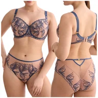 Majtki damskie - Majtki Ewa Bień PALMER C511 beżowo - niebieskie - Rozmiar M - miniaturka - grafika 1