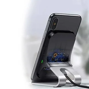 Remax bezprzewodowa ładowarka Qi 10W podstawka na telefon czarny (RP-W12 black) - Ładowarki do telefonów - miniaturka - grafika 7