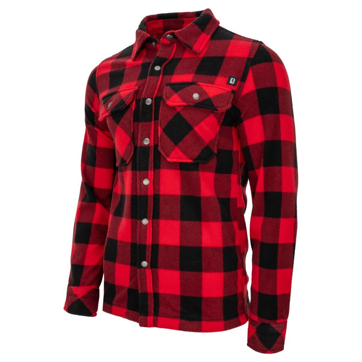 Koszula z długim rękawem BRANDIT Jeff Fleece - Czerwono-Czarna 4XL [4XL]