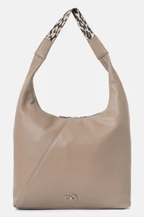 Beżowa, prostokątna torebka na ramię Nobo z parcianą - Torebki damskie - miniaturka - grafika 1