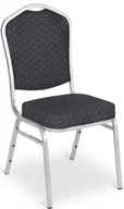 Krzesła - Czarne krzesło bankietowe sztaplowane A0-L67 - miniaturka - grafika 1