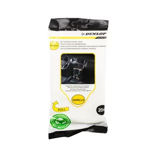 Dunlop - Chusteczki nawilżane do czyszczenia wnętrza samochodu 20 szt. (vanilla) - Kosmetyki samochodowe - miniaturka - grafika 1