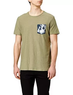 Blend Męski T-shirt, 170115_oil Green, M - Koszulki męskie - miniaturka - grafika 1