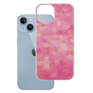 Etui do Apple iPhone 14 Gold Glam pokrowiec Case pink - Etui i futerały do telefonów - miniaturka - grafika 1