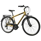 Rowery - Rower trekkingowy INDIANA X-Road 1.0 M17 28 cali męski Jasnobrązowy - miniaturka - grafika 1