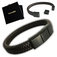 Bransolety męskie - BRĄZOWA, regulowana bransoletka męska Versatile - miniaturka - grafika 1