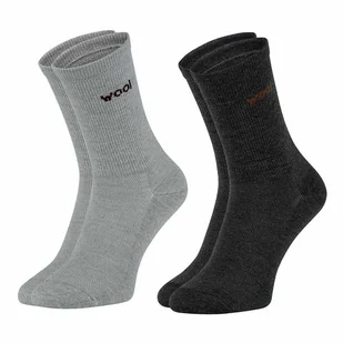 2 pary skarpet merino wool do trekkingu szare i grafitowe - Skarpetki męskie - miniaturka - grafika 1