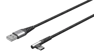 Kabel USB-C - USB-A 2.0 Goobay KĄTOWY TEXTIL 2m - Kable - miniaturka - grafika 2