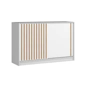 Komody - Komoda przesuwna ROYAL 150 Biały + lamele votan - miniaturka - grafika 1