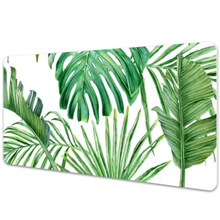Mata ochronna na biurko Tropikalna palma i monstera 90x45 cm - Podkładki na biurko - miniaturka - grafika 1
