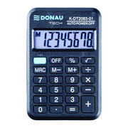 Kalkulatory - Kalkulator kieszonkowy 8 pozycyjny DONAU TECH K-DT2083-01 89x59x11mm czarny /K-DT2083-01/ DN1179 - miniaturka - grafika 1