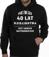 Bluzy męskie - Bluza Męska Z Kapturem 30 40 50 Urodziny Xl Y4 - miniaturka - grafika 1