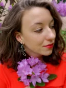 Kolczyki - Osa szara  duża - kolczyki srebrne - miniaturka - grafika 1