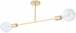 Lampa WiSZĄCA Sufitowa Plafon Żyrandol Złota Loft - Lampy sufitowe - miniaturka - grafika 1