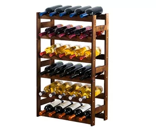 Drewniany regał na wino RW-1 30 butelek Brązowy / Wamar-Sosenka - Pozostałe akcesoria barmańskie - miniaturka - grafika 1