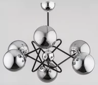 Lampy sufitowe - Alfa Virginia lampa wisząca 6-punktowa czarna/chrom 63101 - miniaturka - grafika 1