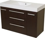 Szafki łazienkowe - Szafka łazienkowa wenge mat 120cm FOKUS z umywalką - miniaturka - grafika 1