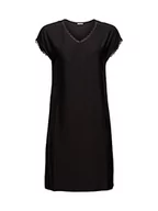 Piżamy damskie - ESPRIT Damska koszula nocna z miękkimi paskami Nw Cve S-SLV, Czarny, M - miniaturka - grafika 1